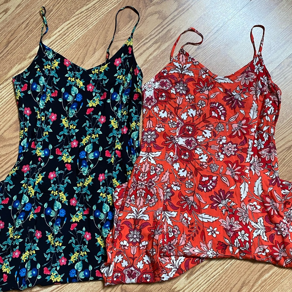 TWO Floral Old Navy Cami Dresses Medium